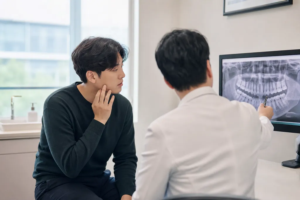 청주 청년 외상 임플란트 상담 후기형 기록, 응급 후 보철 단계